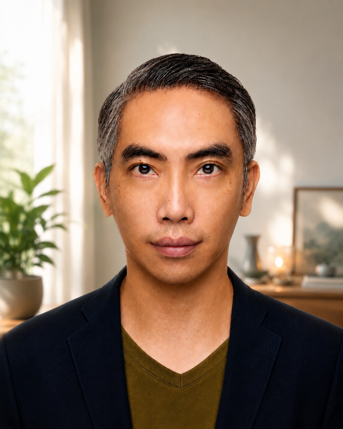 授課老師建治的人像照